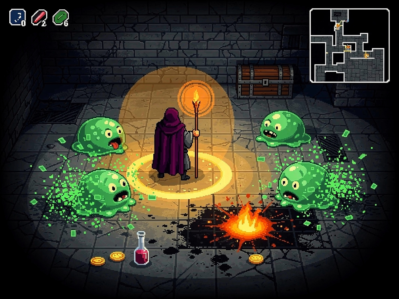 Roguelike / Dungeon Crawler game screenshot — built with Exekite