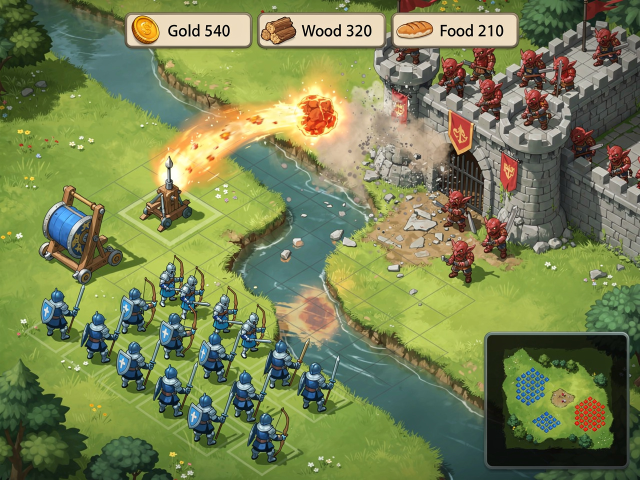Strategy game screenshot — built with Exekite
